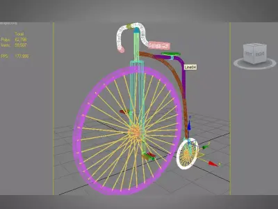 Penny Bike Low-poly 3D model