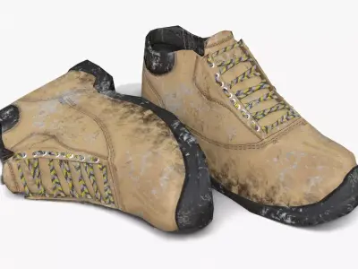 Safety Shoes Low-poly 3D model