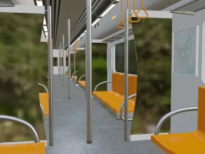Blender Metro interior 3D model