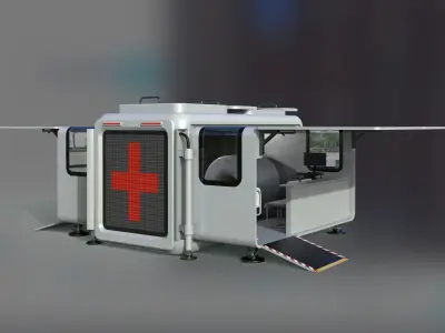 Unmanned medical vehicle modular combination 3D print model