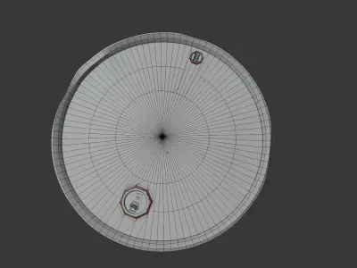 rusty metal barrel 3D model