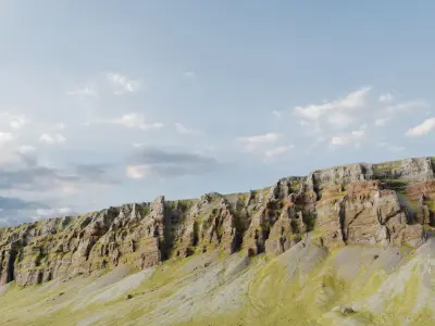  Mountain Cliffs Module- 3D PBR Model 