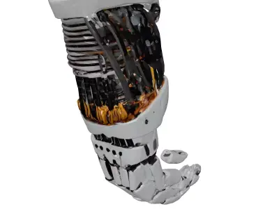 Futuristic Robotic Hand 3D Model 3D model