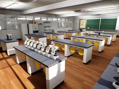 Japanese School - Full environment 3D model
