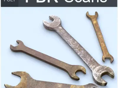 Wrenchs Low Poly wrenches - wrenches Low-poly 3D model