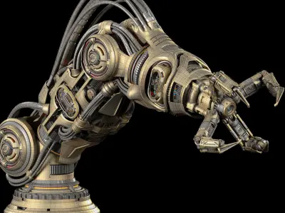 Robotic Arm Advanced - Rigged 3D model