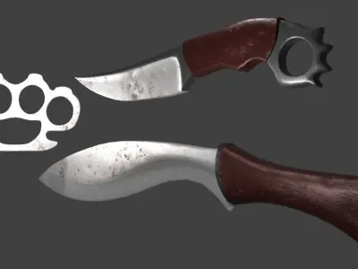 Melee Weapon Low Poly Free low-poly 3D model
