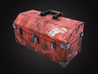 Rusty Toolbox Free low-poly 3D model