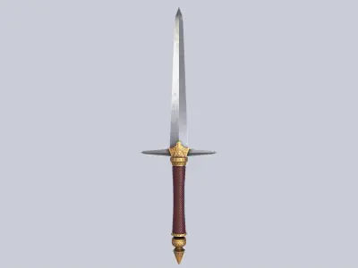 Dagger Low-poly 3D model 3