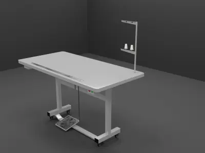 Sewing Table Low-poly 3D model
