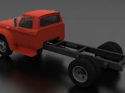 F-Series F-600 Truck Chassis 1963 Low-poly 3D model