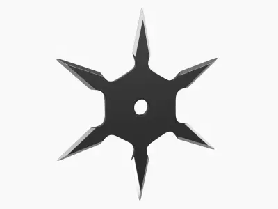 Shuriken ninja throwing knife 07 3D model