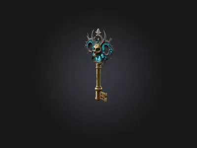 Mystic Key Low-poly 3D model