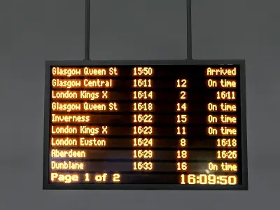 airport digital signage Low-poly 3D model
