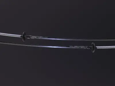 Fantazy Katana Sword Melee Weapon Low-poly 3D model purchase