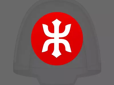Red Ronin Chapter V10B Shoulder Circle Symbols 3D print model