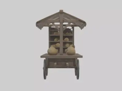 Merchantcart Model Low-poly 3D model