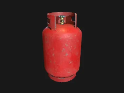 Low Poly PBR Gas Bottle Collection Low-poly 3D model