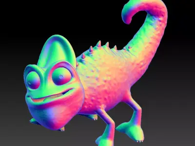 Chameleon Free 3D print model