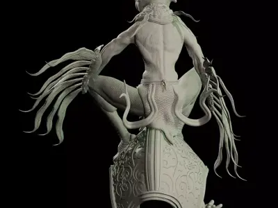 Mystic feline guardian hight detail-3Dprinting on scale  130mm 3D print model