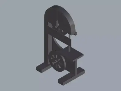 Wood Band Saw Machine 3D model