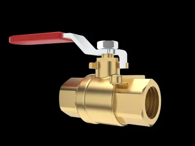 Ball valve 3D model purchase