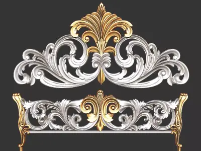 Antique bed molding Classic 3D for CNC 3D print model