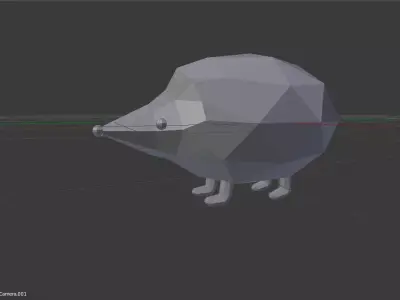 Low Poly HedgeHog polygonal Low-poly 3D model