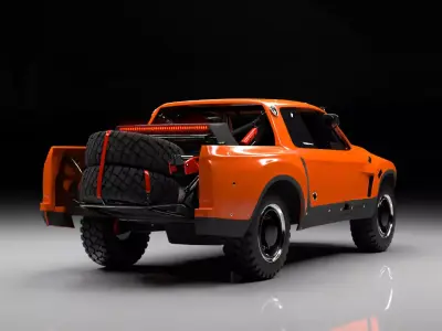  OffRoad Rally Pickup Truckl HighPoly Desert Racer 3D model