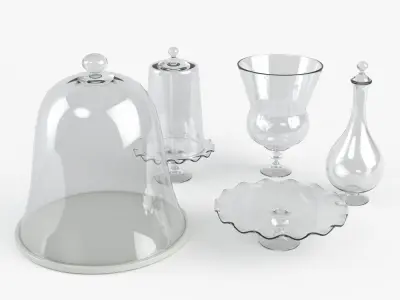 Antique Glassware 3D model