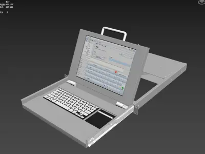  Industrial control computer KVM 3D model