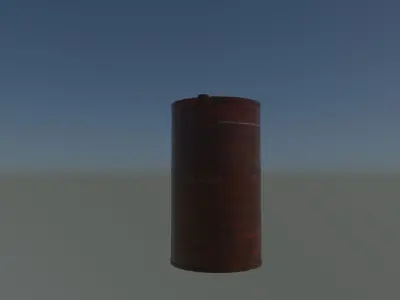Oil barred rusted  Free low-poly 3D model