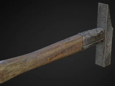 Old hammer Low-poly 3D model shop