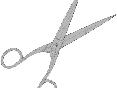 Scissors pair of 3D model 2