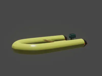 Boat lowpoly banana Free low-poly 3D model
