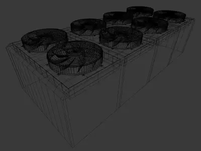 Industrial Ventilation Fan Free 3D model