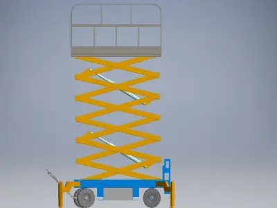 hydraulic scissors lift 3d model 3D model