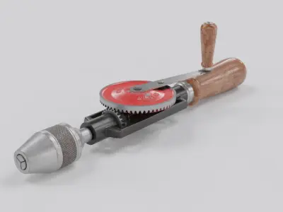 Hand Drill Low-poly 3D model buy