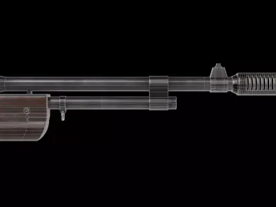 Colt Monitor R80 automatic rifle Low-poly 3D model