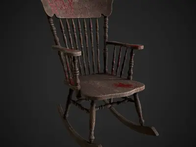 Vintage Rocking Chair 3D model