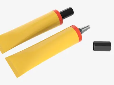 Instant super glue tin tube 01 3D model