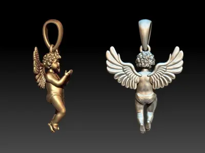 Praying baby angel M13 3D print model