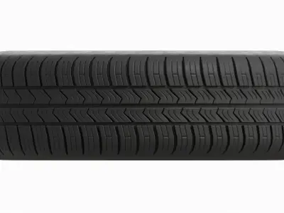 Car trailer wheel with tire 3D model