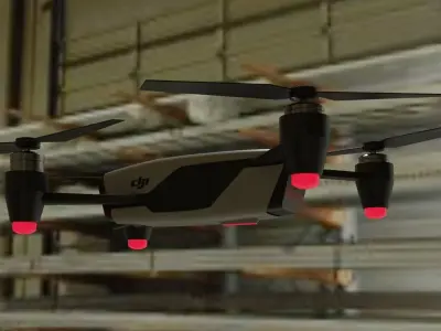 Dji  Drone Low-poly 3D model
