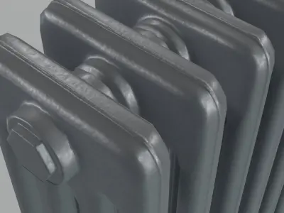 Classic Cast Iron Radiator 4C8 3D model