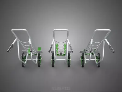 STAIR CLIMBER CLIMBING HAND TRUCK TROLLEY CART PALLET FORK LIFT 3D model
