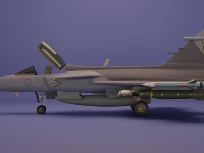 Saab JAS 39 Gripen 3D model shop