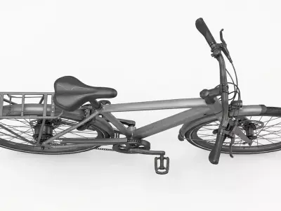 Sleek Modern Urban Commuter Bicycle 3D model