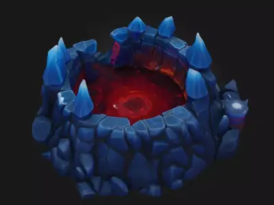 Mystical Energy Pool  Luminous Heart of Arcane Power Free 3D model