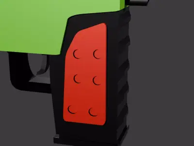 Cyber Toy Gun Low-poly 3D model